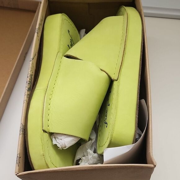 Free people flatform moree slide sandal womens 41 new shoes nib sunny lime green - Picture 5 of 5